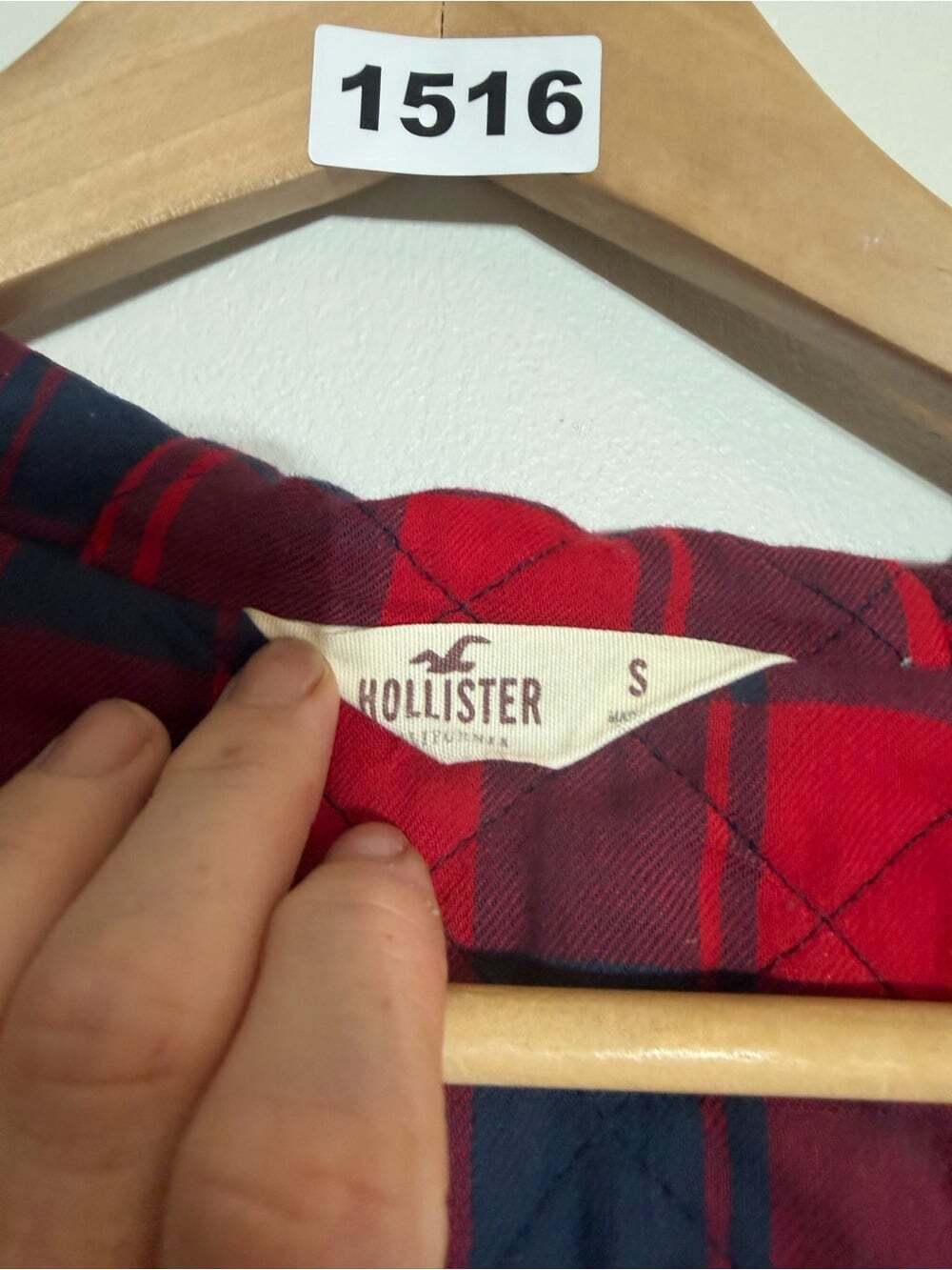 Hollister Navy Plaid Lined Utility Hooded Jacket Women’s Small - Picture 8 of 11